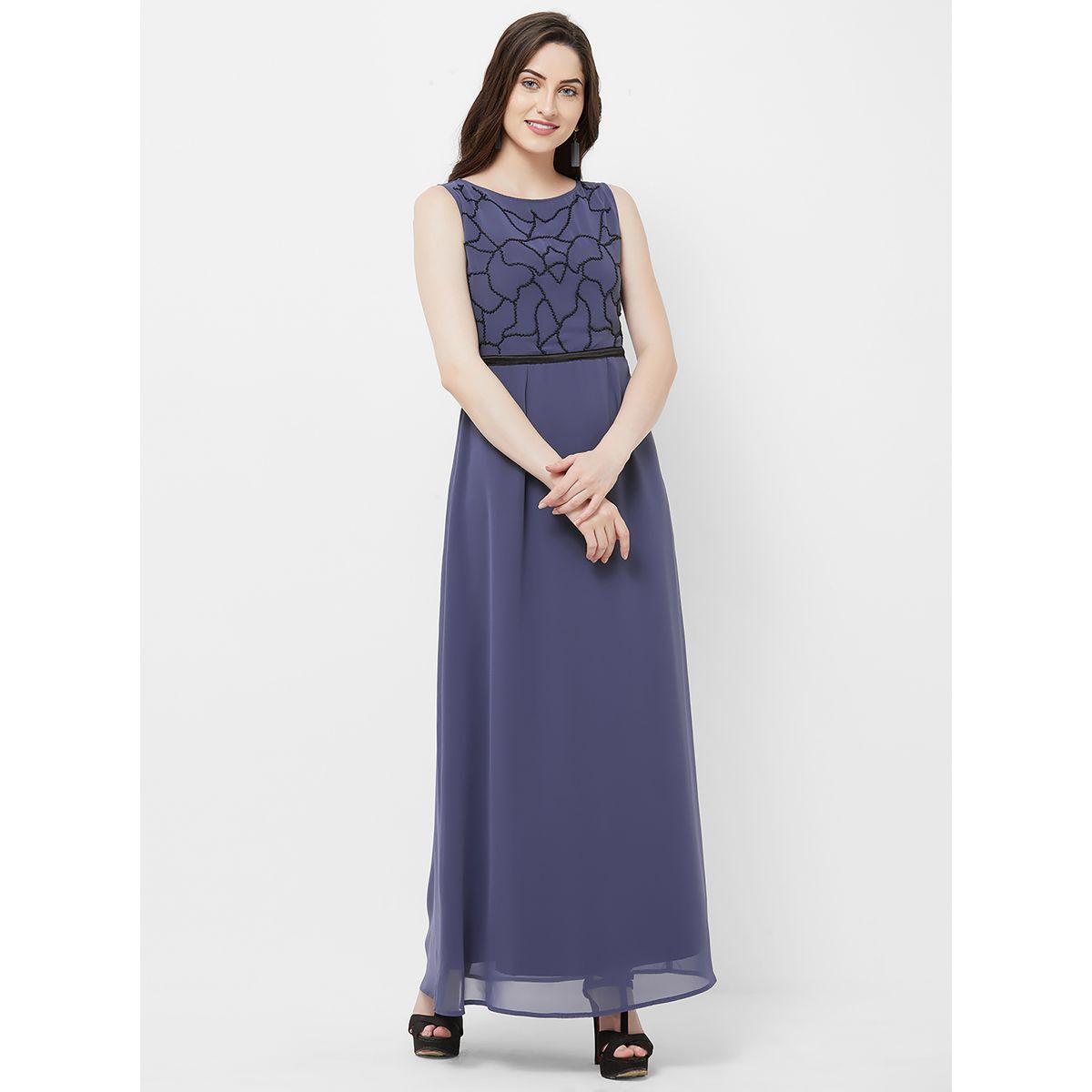 فستان طويل بلا اكمام ميش × ستايلي-women-clothing-dresses-image-1