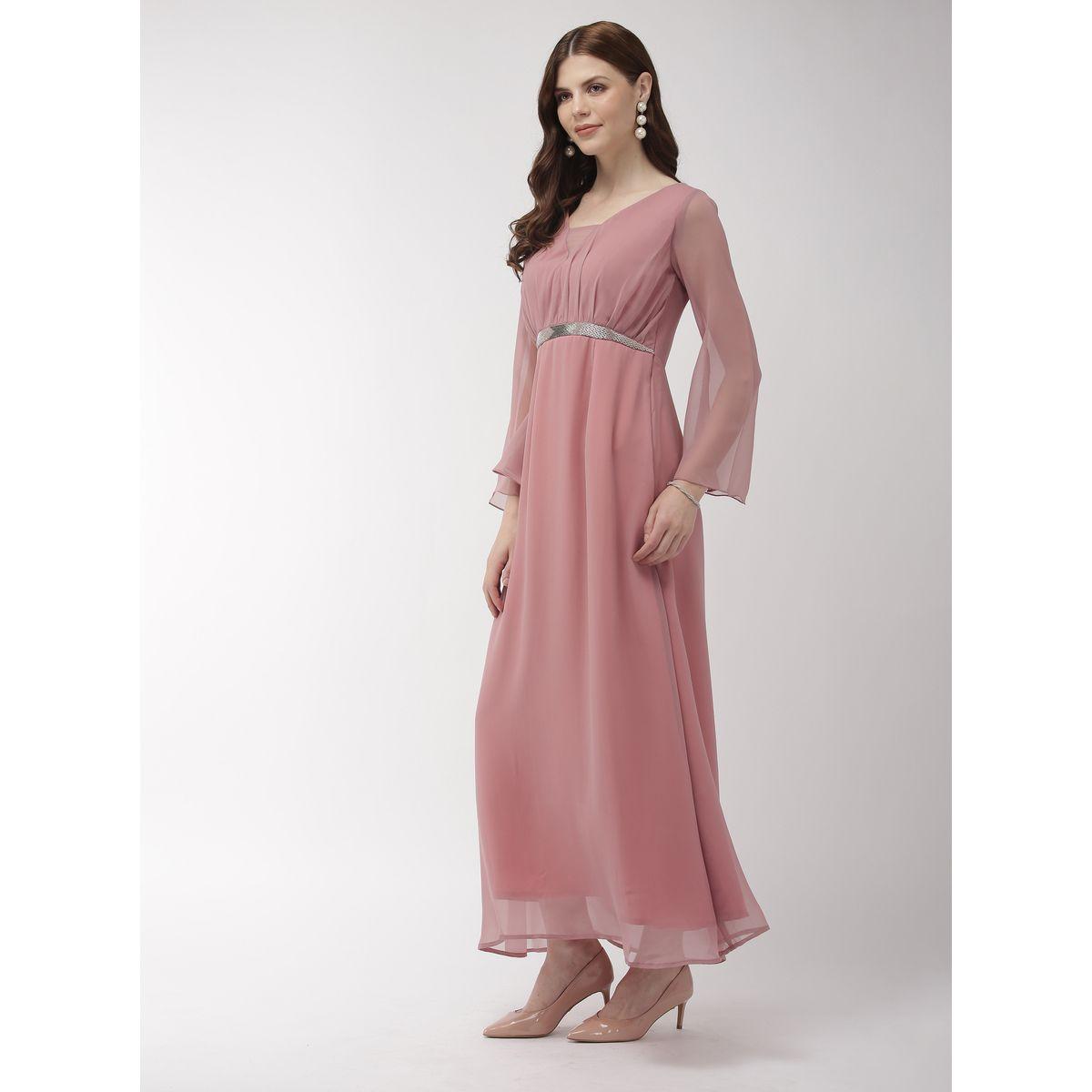 Mish X Styli  Embellished Waistband Bell Sleeve Maxi Dress-women-clothing-dresses-image-2