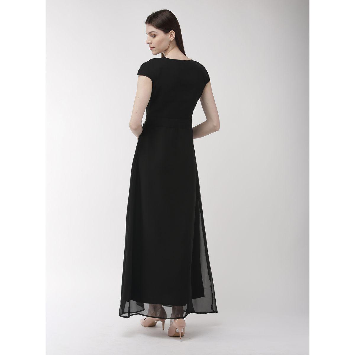 Mish X Styli  Beaded Waistband A-Line Maxi Dress with Cap Sleeve-women-clothing-dresses-image-3