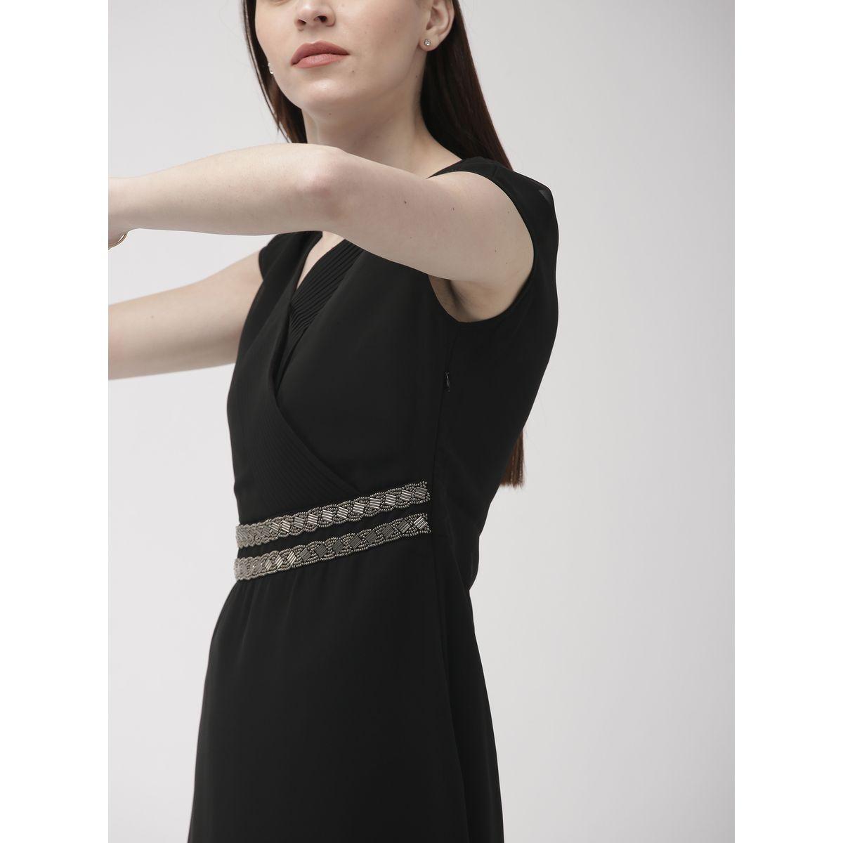 Mish X Styli  Beaded Waistband A-Line Maxi Dress with Cap Sleeve-women-clothing-dresses-image-4