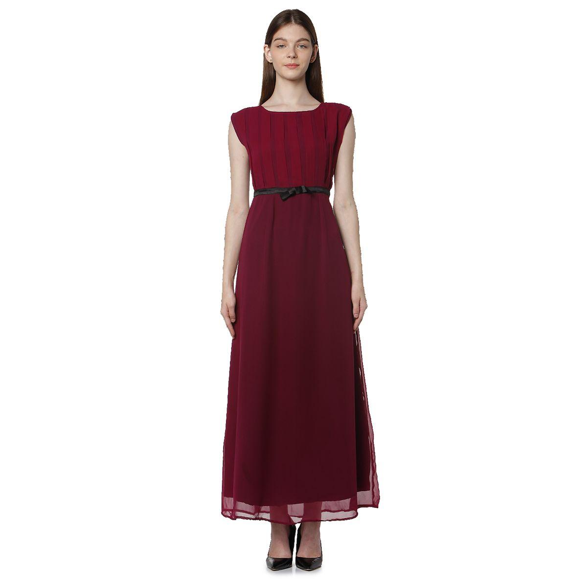 Mish X Styli  Box Pleated A-Line Maxi Dress-women-clothing-dresses-image-3