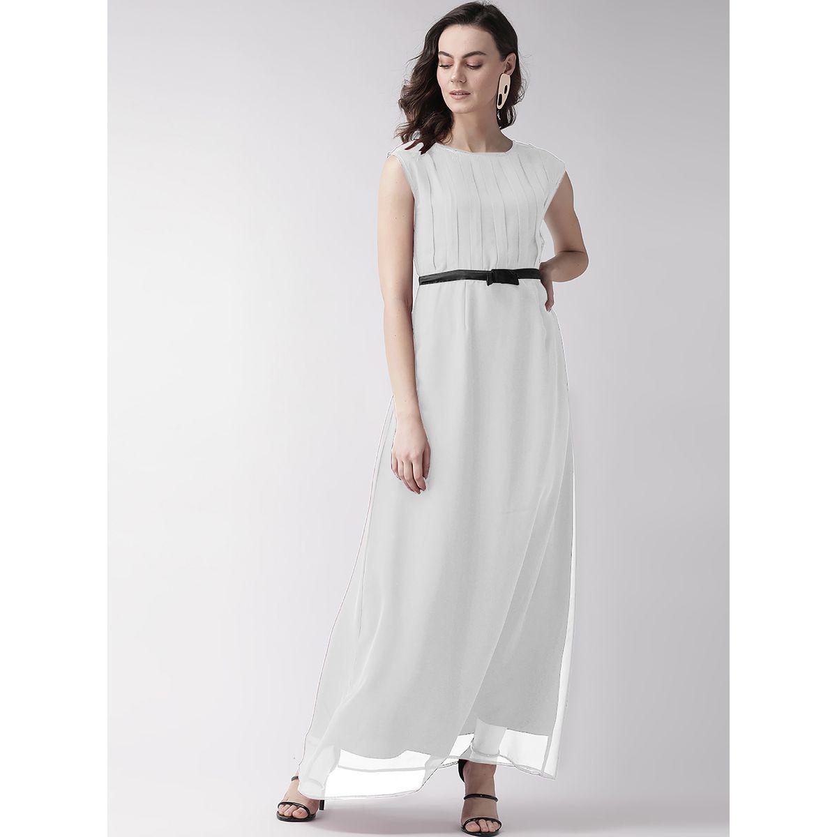 Mish X Styli  Box Pleated Contrast Waist A-Line Maxi Dress-women-clothing-dresses-image-1