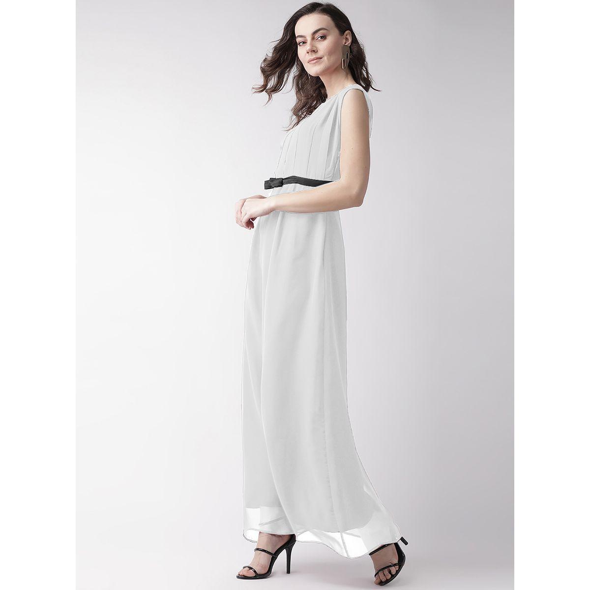 Mish X Styli  Box Pleated Contrast Waist A-Line Maxi Dress-women-clothing-dresses-image-2