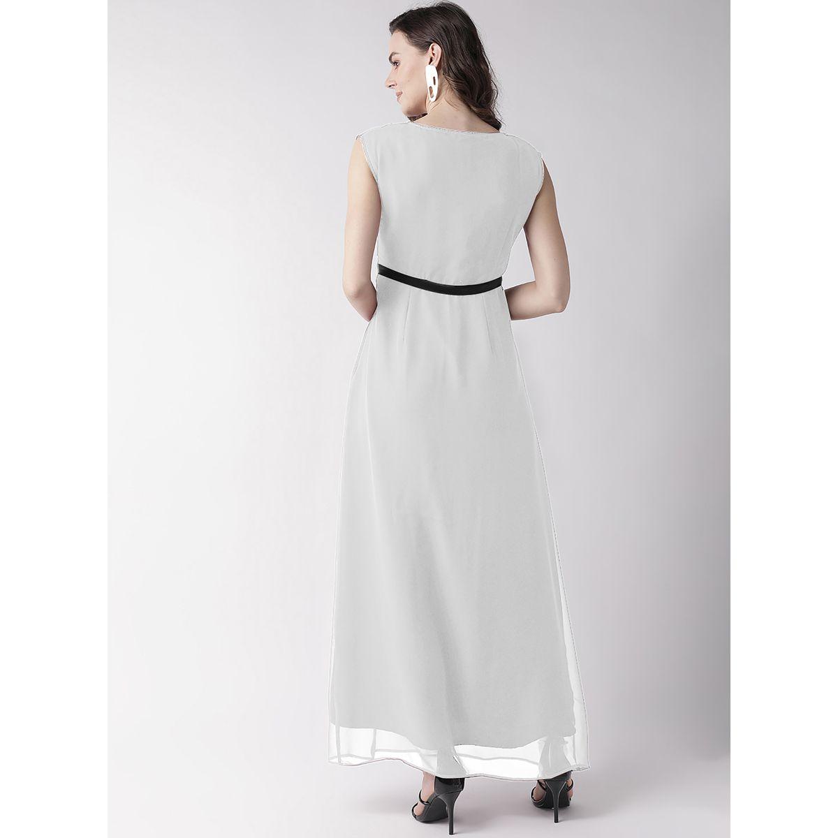 فستان طويل بلا اكمام مزين بكسرات ميش × ستايلي-women-clothing-dresses-image-4