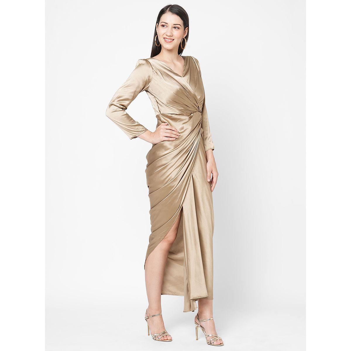 Fold Pleats Wrap Front Maxi Dress-women-clothing-dresses-image-5