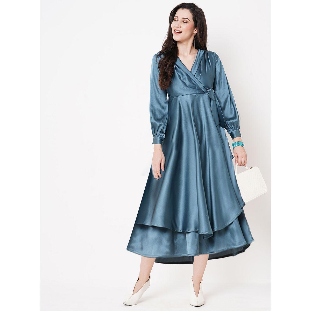 Mish X Styli  Satin Fit and Flare Layered Mini Dress-women-clothing-dresses-image-1