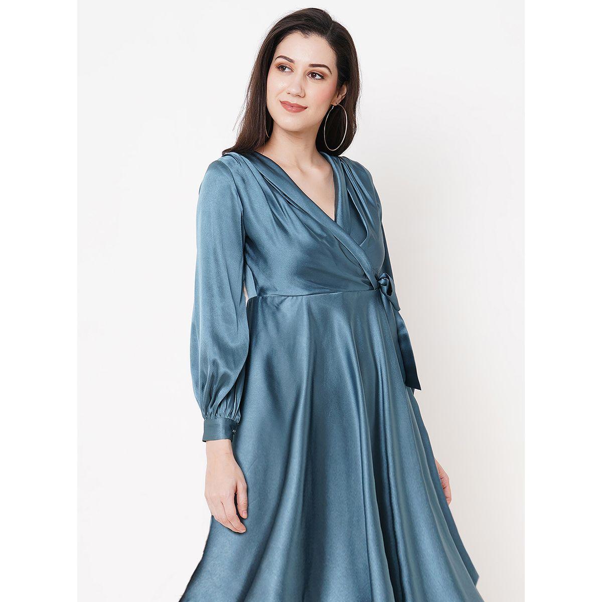 Mish X Styli  Satin Fit and Flare Layered Mini Dress-women-clothing-dresses-image-2