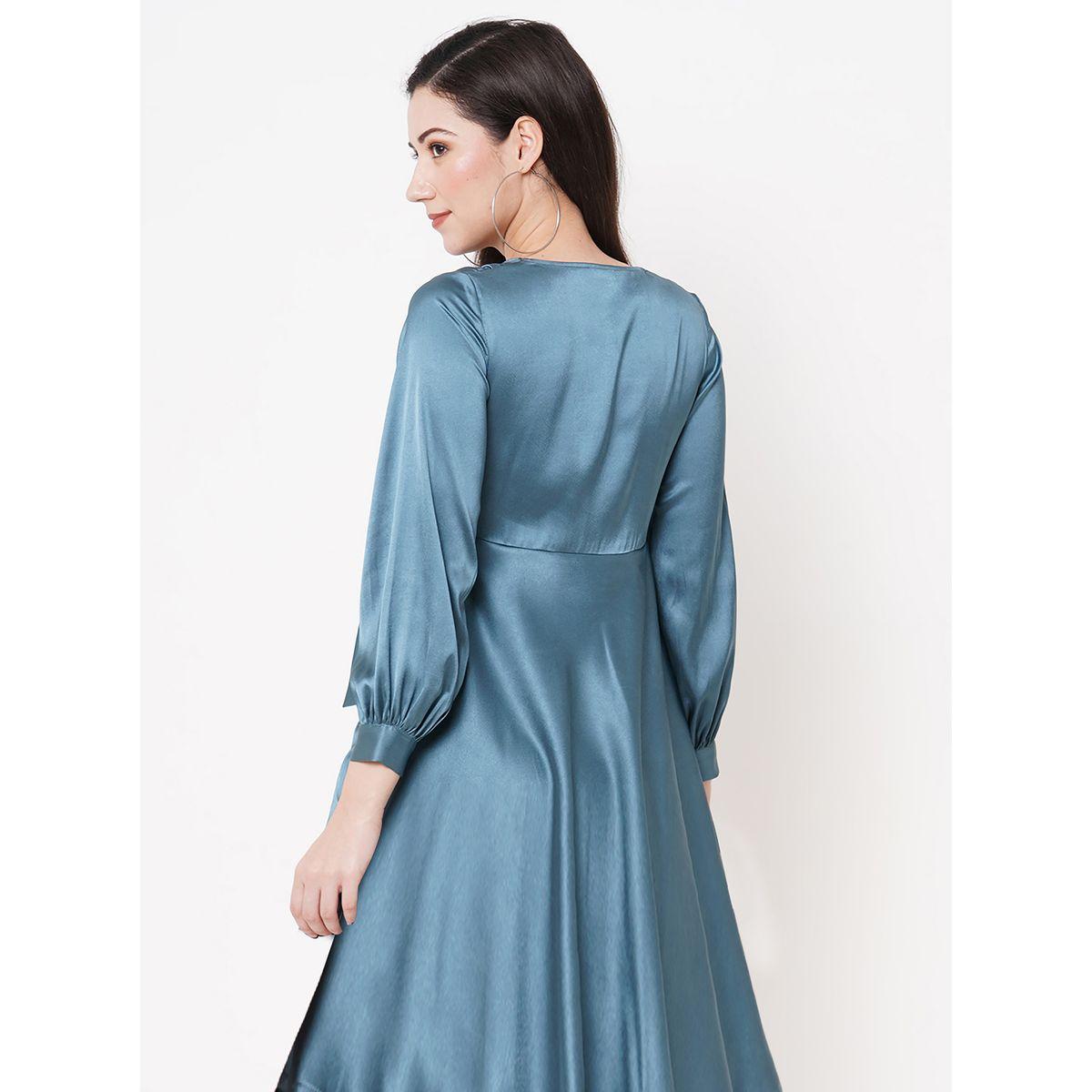 Mish X Styli  Satin Fit and Flare Layered Mini Dress-women-clothing-dresses-image-3