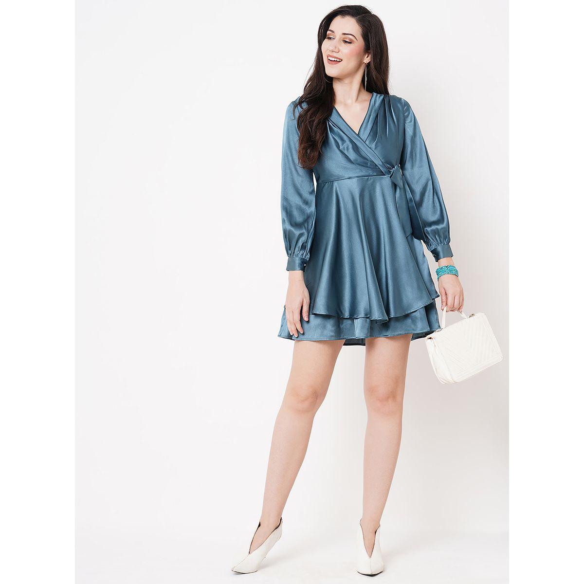 Mish X Styli  Satin Fit and Flare Layered Mini Dress-women-clothing-dresses-image-7
