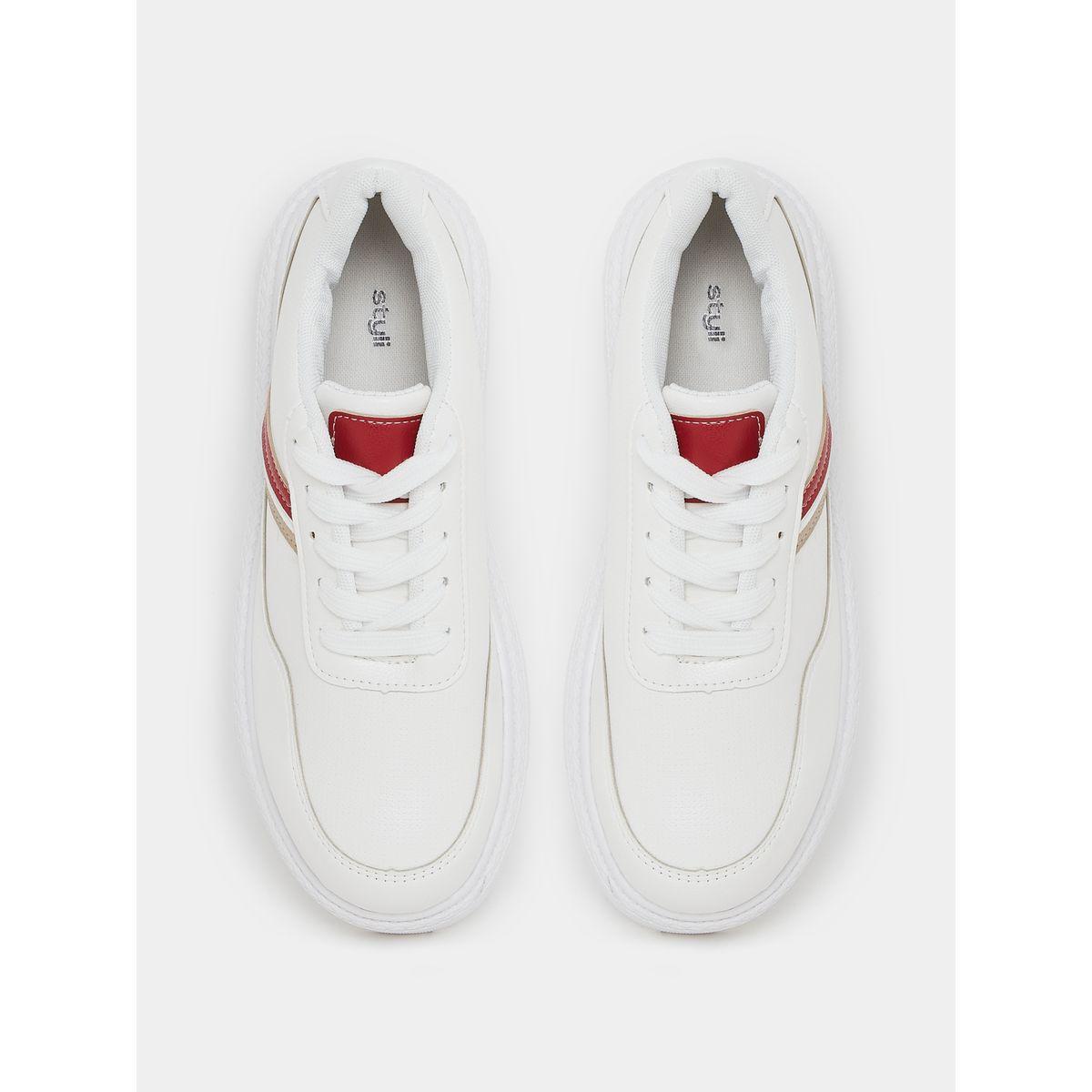 Styli Stripe Detail Lace Up Sneakers-women-shoes-sneakers-image-6