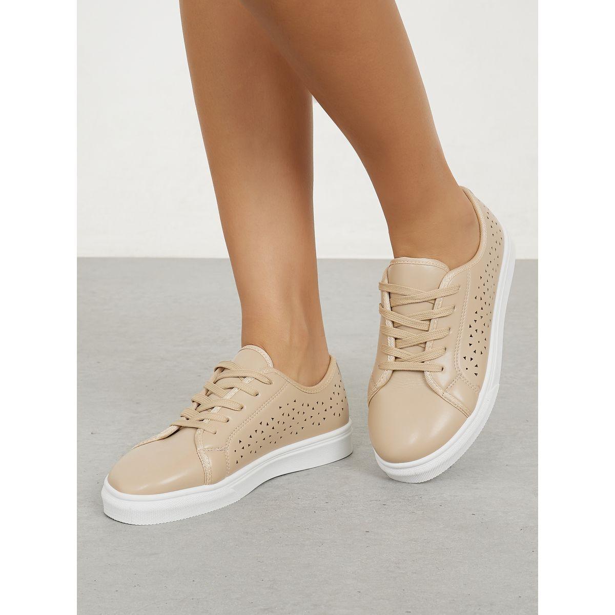 Styli Cutout Detail Lace Up Sneakers-women-shoes-loafersandmoccasins-image-1