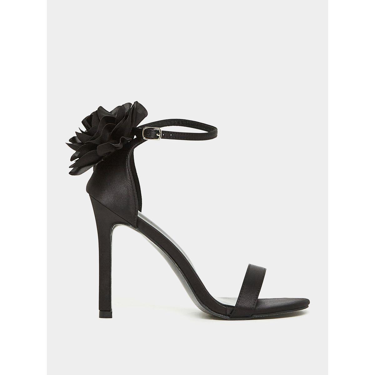 Styli Floral Corsage Ankle Strap Stiletto Heel Sandal-women-shoes-heels-image-1