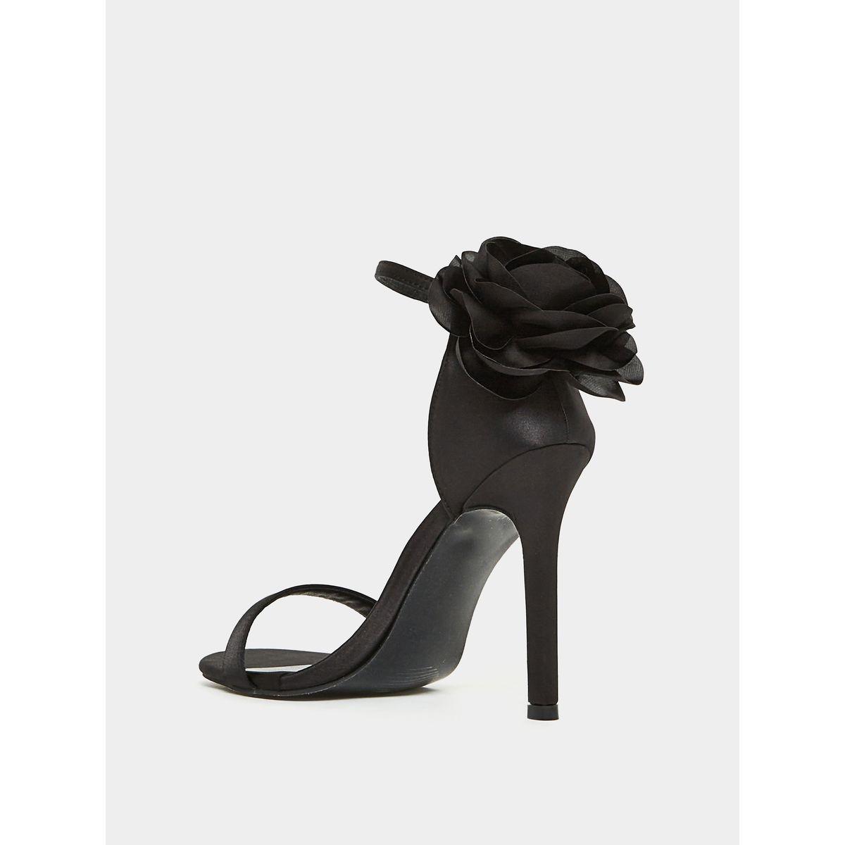 Styli Floral Corsage Ankle Strap Stiletto Heel Sandal-women-shoes-heels-image-3