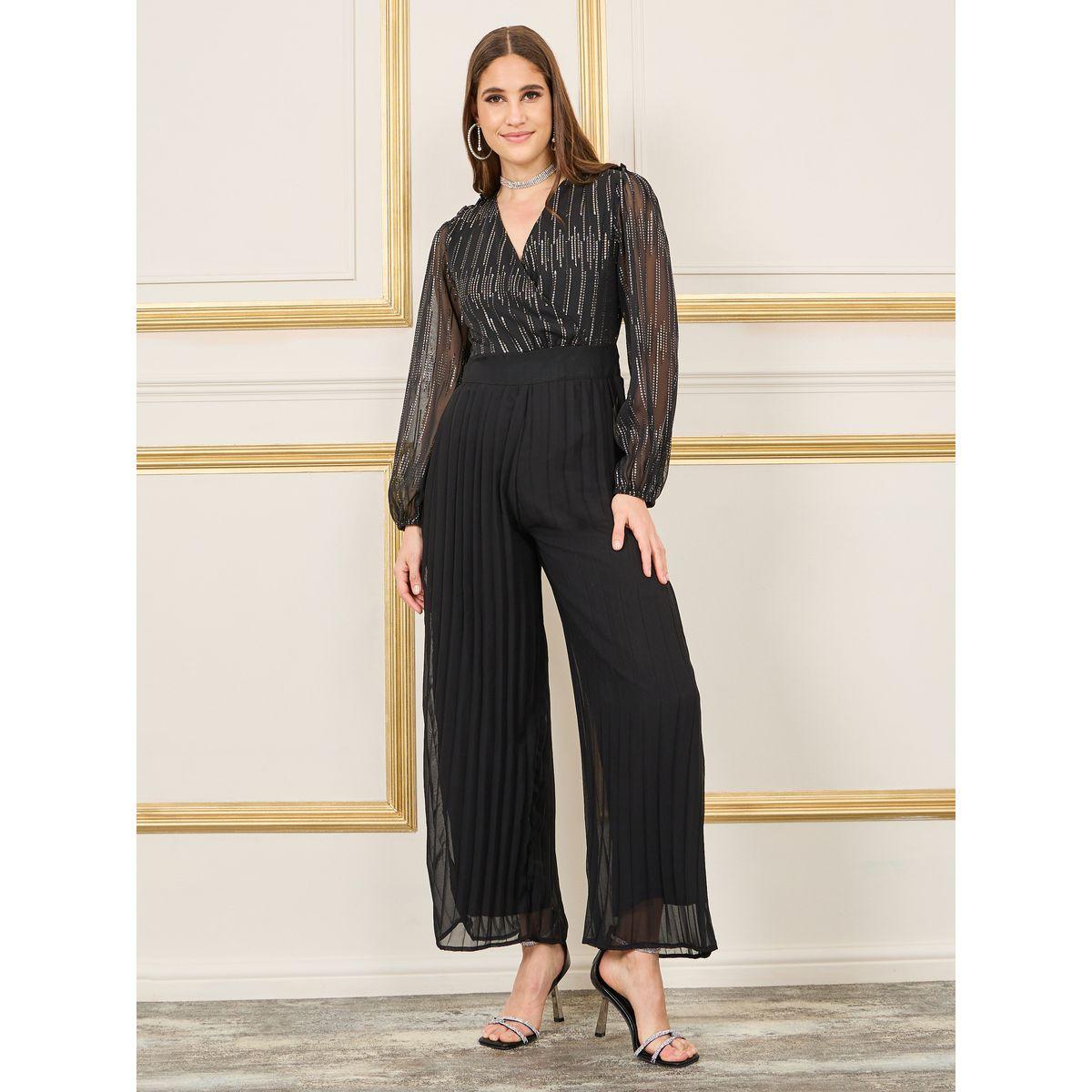 Styli Embellished Pleated Wide Leg Jumpsuit-women-clothing-jumpsuits-image-1