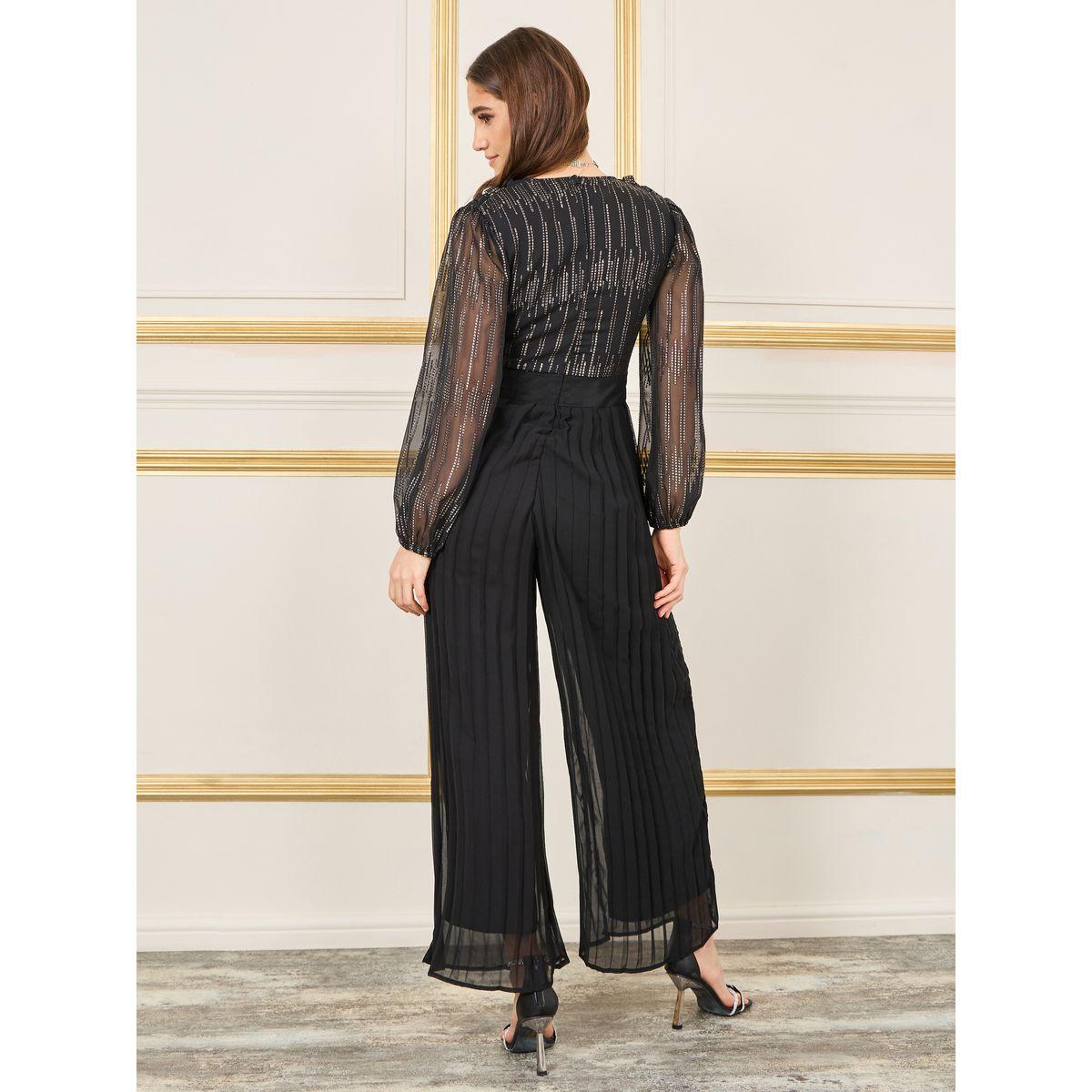 Styli Embellished Pleated Wide Leg Jumpsuit-women-clothing-jumpsuits-image-4