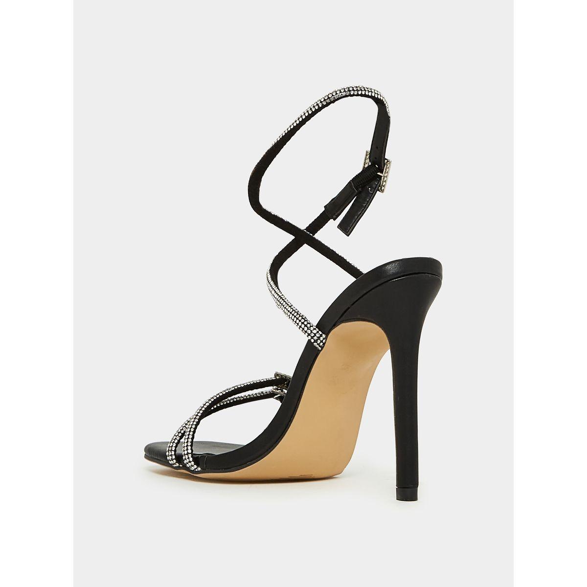 Styli Embellished Stiletto Heel Sandals with Buckle Closure-women-shoes-heels-image-4