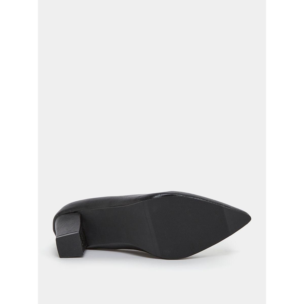 Styli Solid Slip On Block Heel Pumps-women-shoes-heels-image-6