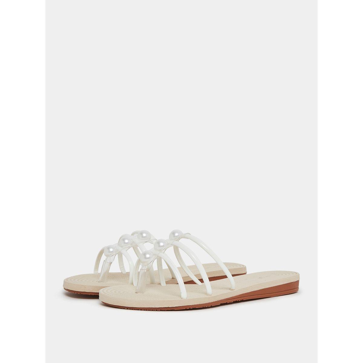 Styli Strappy Beaded Flat Sandals-women-shoes-sandals-flats-image-2