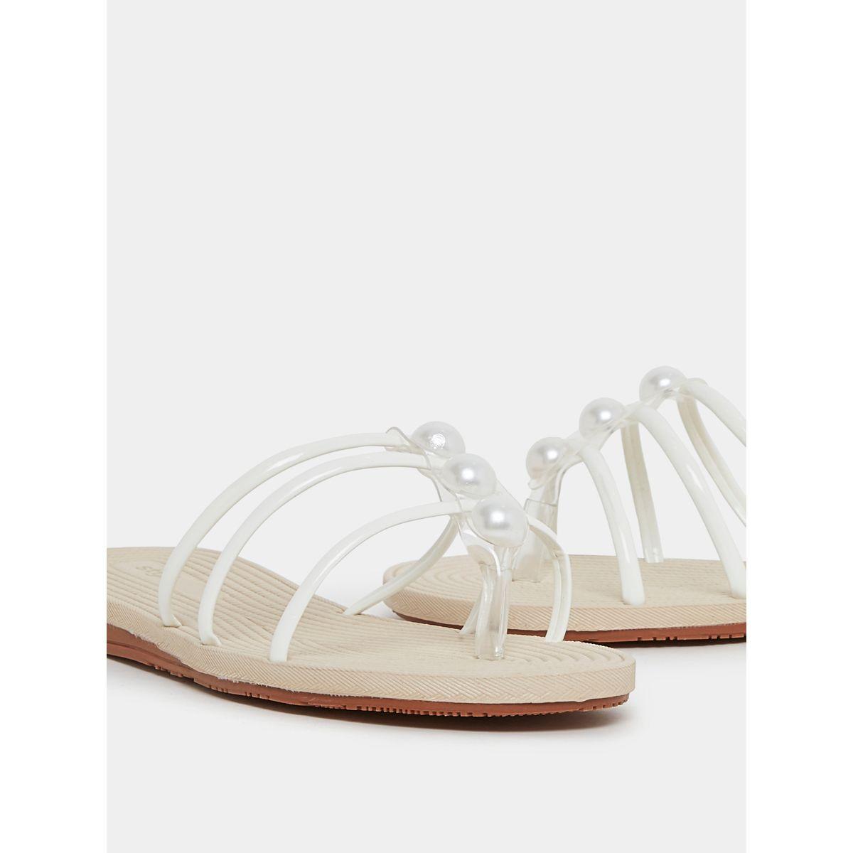 Styli Strappy Beaded Flat Sandals-women-shoes-sandals-flats-image-4