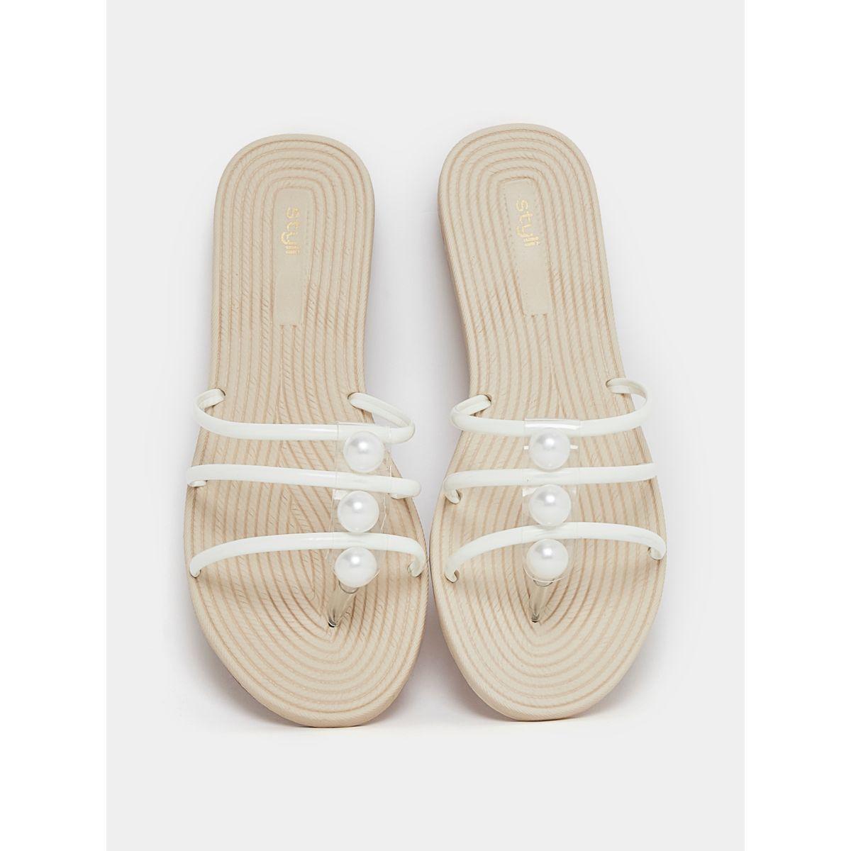 Styli Strappy Beaded Flat Sandals-women-shoes-sandals-flats-image-6