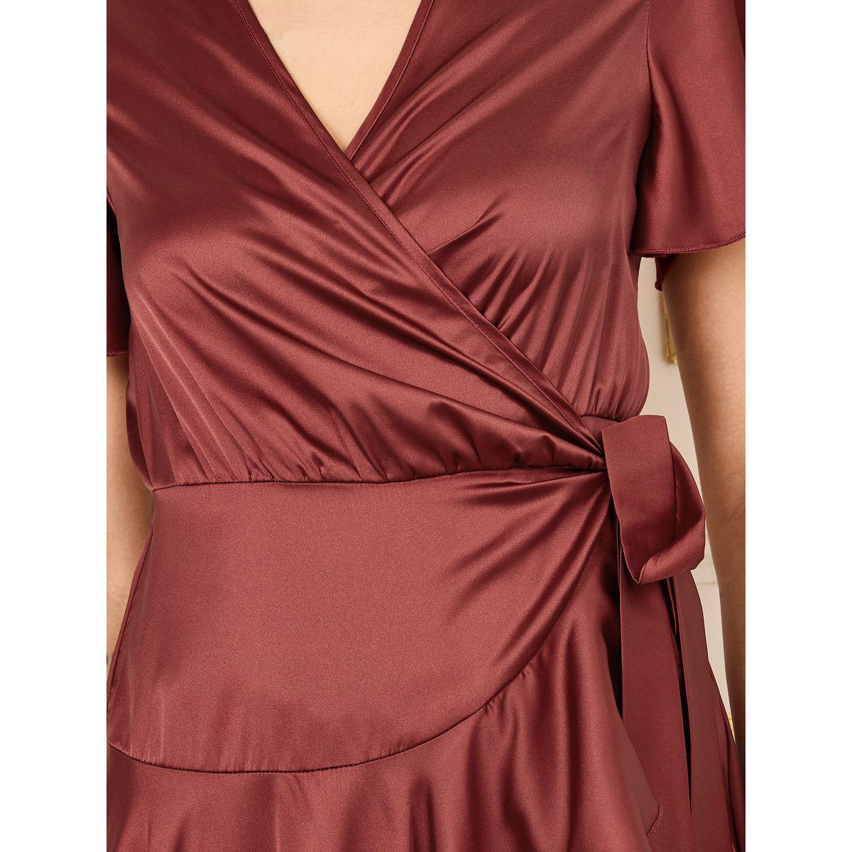 فستان ميدي ساتان بنمط لف-women-clothing-dresses-image-3