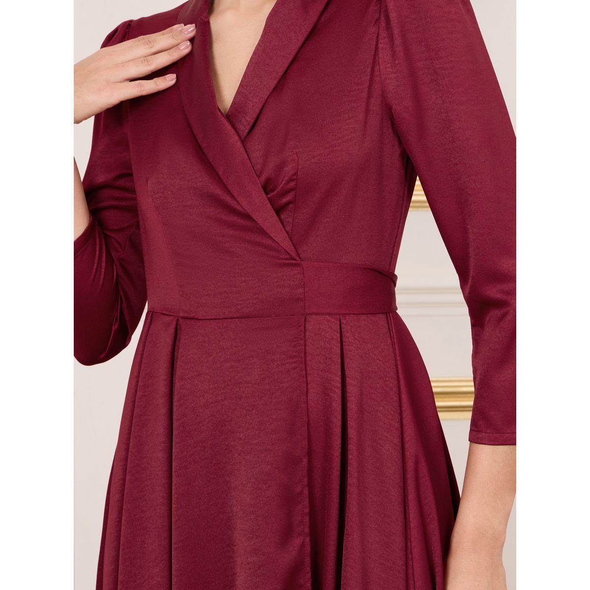 Styli Satin Box Pleated Collared Maxi Dress-women-clothing-dresses-image-3