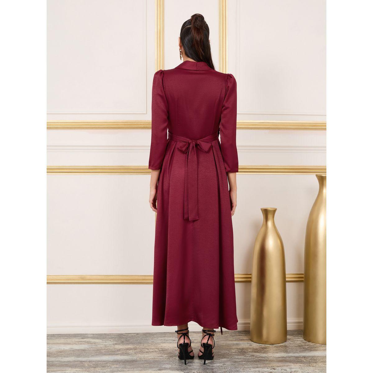 فستان طويل ساتان مع كسرات-women-clothing-dresses-image-1