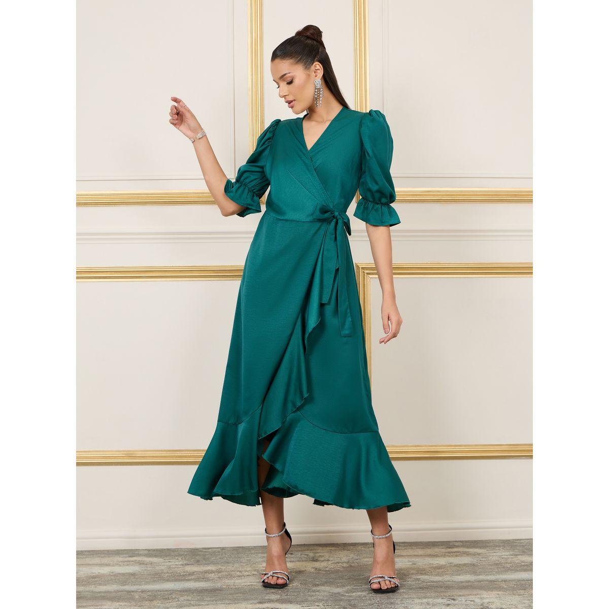 Styli Satin Asymmetric Hem Wrap Maxi Dress-women-clothing-dresses-image-1