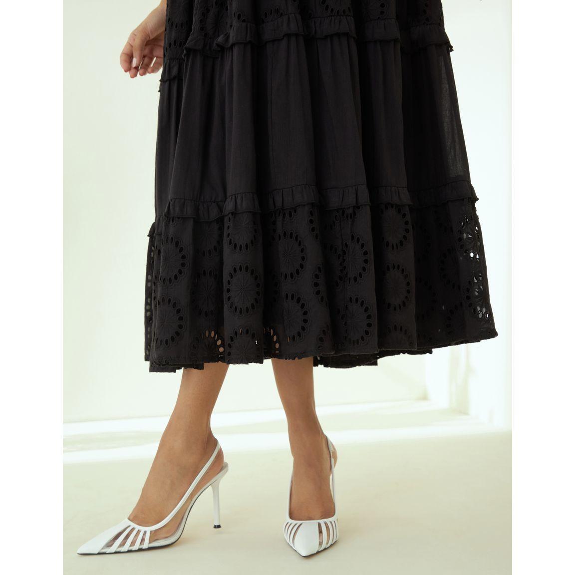 Femmella Schiffli Tiered Maxi Dress with Ruffle Detail-women-clothing-dresses-image-4