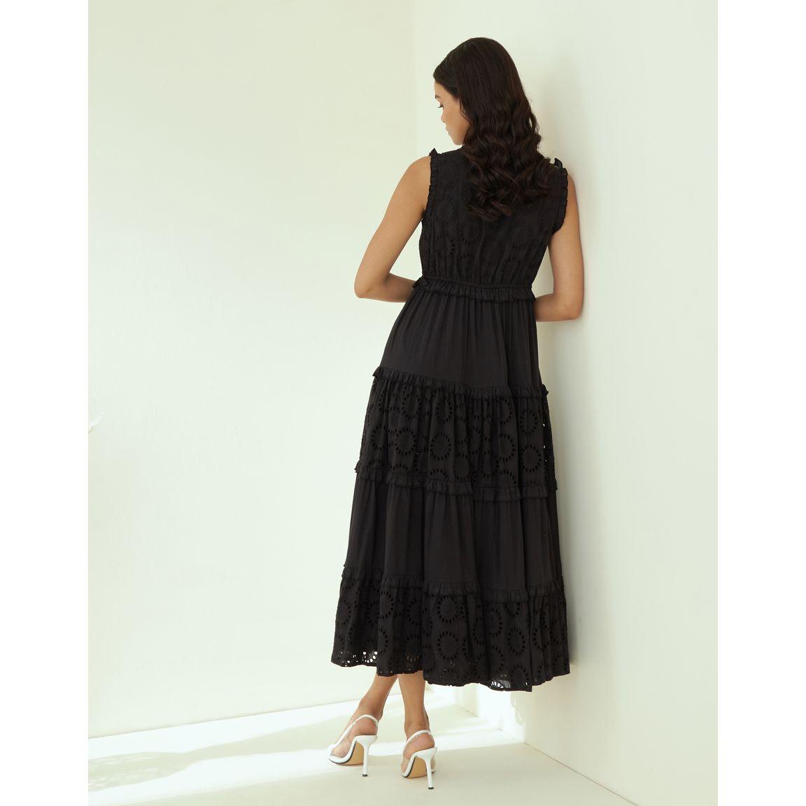 Femmella Schiffli Tiered Maxi Dress with Ruffle Detail-women-clothing-dresses-image-5