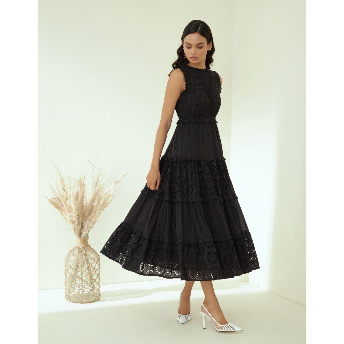 Femmella Schiffli Tiered Maxi Dress with Ruffle Detail-women-clothing-dresses-image-6