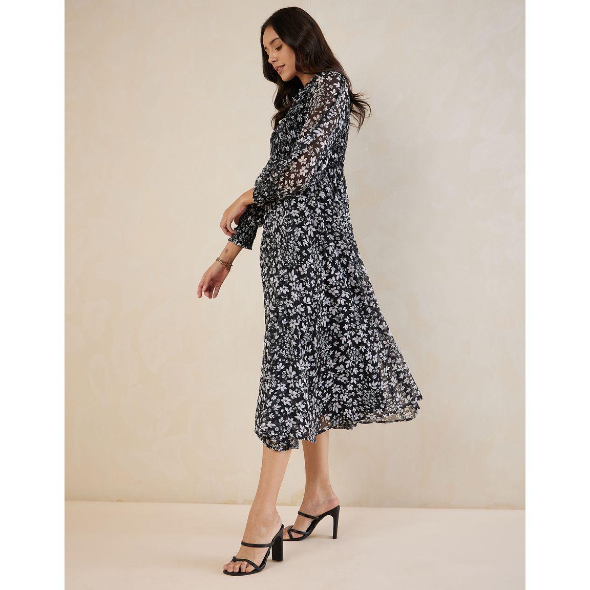 Femmella Floral Print A-Line Midi Dress with Notch Neck-women-clothing-dresses-image-2