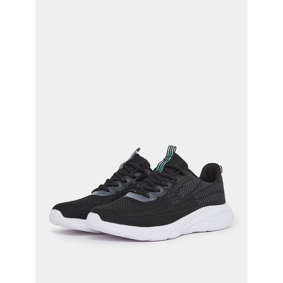Styli Textured Lace Up Low Ankle Sneakers-women-shoes-sneakers-image-2