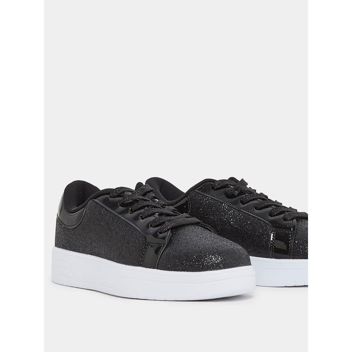 Styli Glitter Patent Detail Platform Casual Shoes-women-shoes-sneakers-image-4