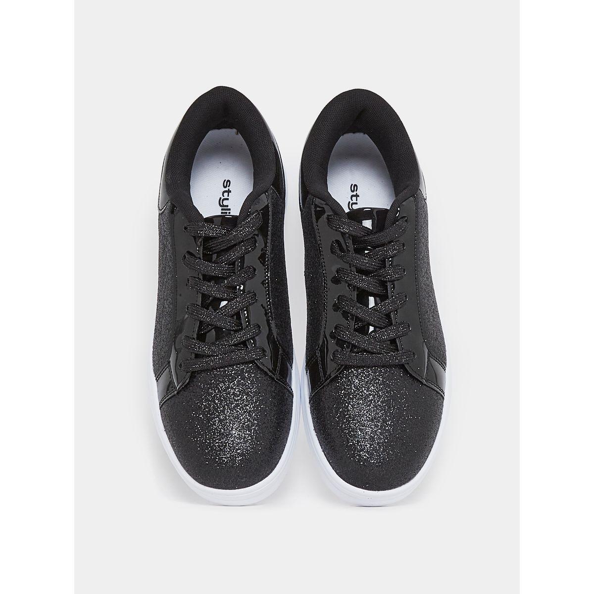 Styli Glitter Patent Detail Platform Casual Shoes-women-shoes-sneakers-image-6