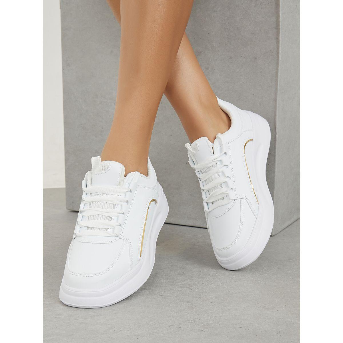 Styli Gold Detail Platform Sole Casual Shoes-women-shoes-sneakers-image-1
