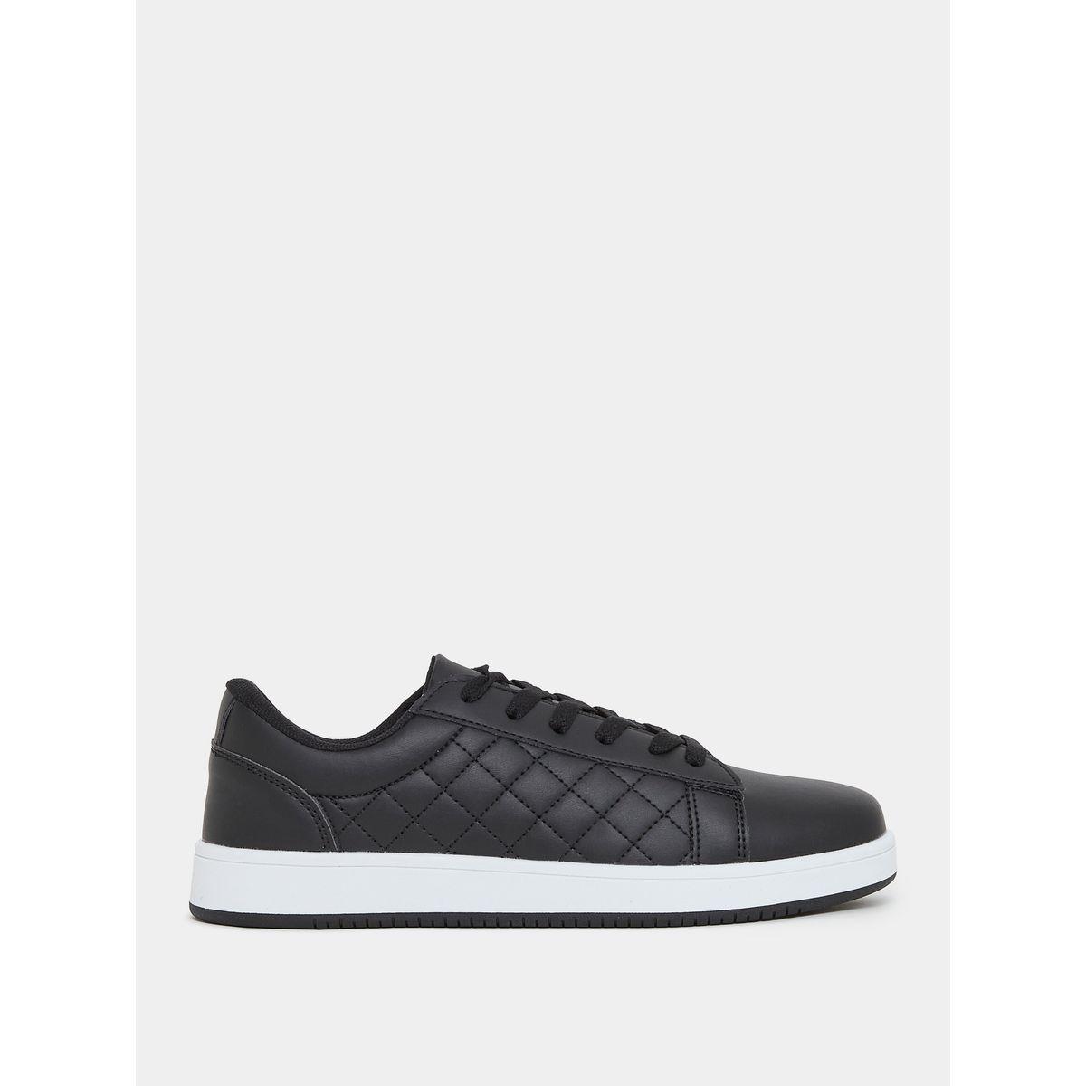 Styli Leather Look Stitch Detail Lace Up Shoes-women-shoes-sneakers-image-2