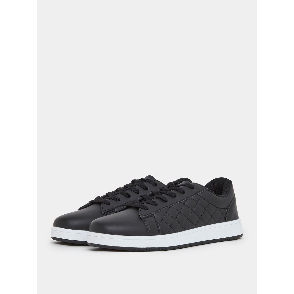 Styli Leather Look Stitch Detail Lace Up Shoes-women-shoes-sneakers-image-3