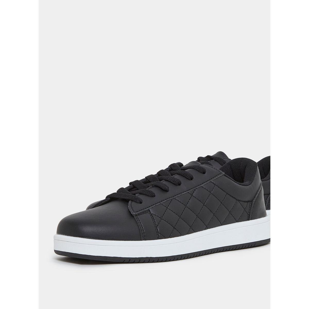Styli Leather Look Stitch Detail Lace Up Shoes-women-shoes-sneakers-image-4