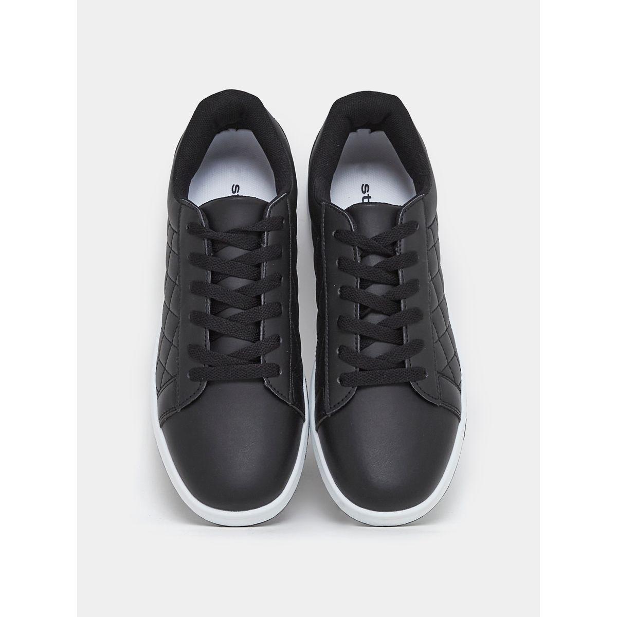 Styli Leather Look Stitch Detail Lace Up Shoes-women-shoes-sneakers-image-6