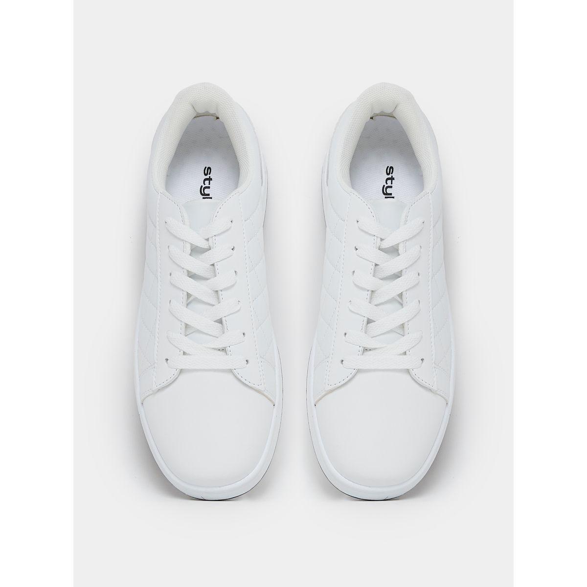 Styli Cross Stitch Detail Lace Up Sneakers-women-shoes-sneakers-image-6