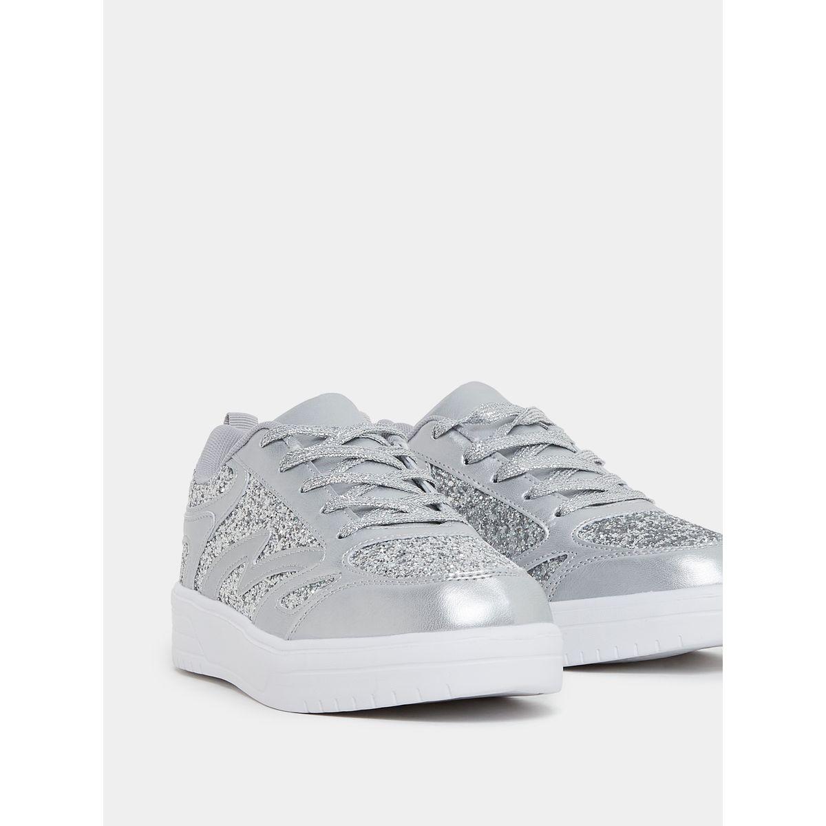 Styli Glitter Detail Lace Up Sneakers-women-shoes-sneakers-image-4