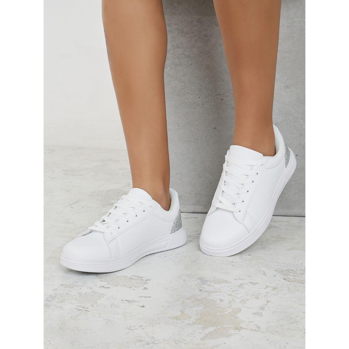 Styli Glitter Detail Lace Up Sneakers-women-shoes-sneakers-image-1