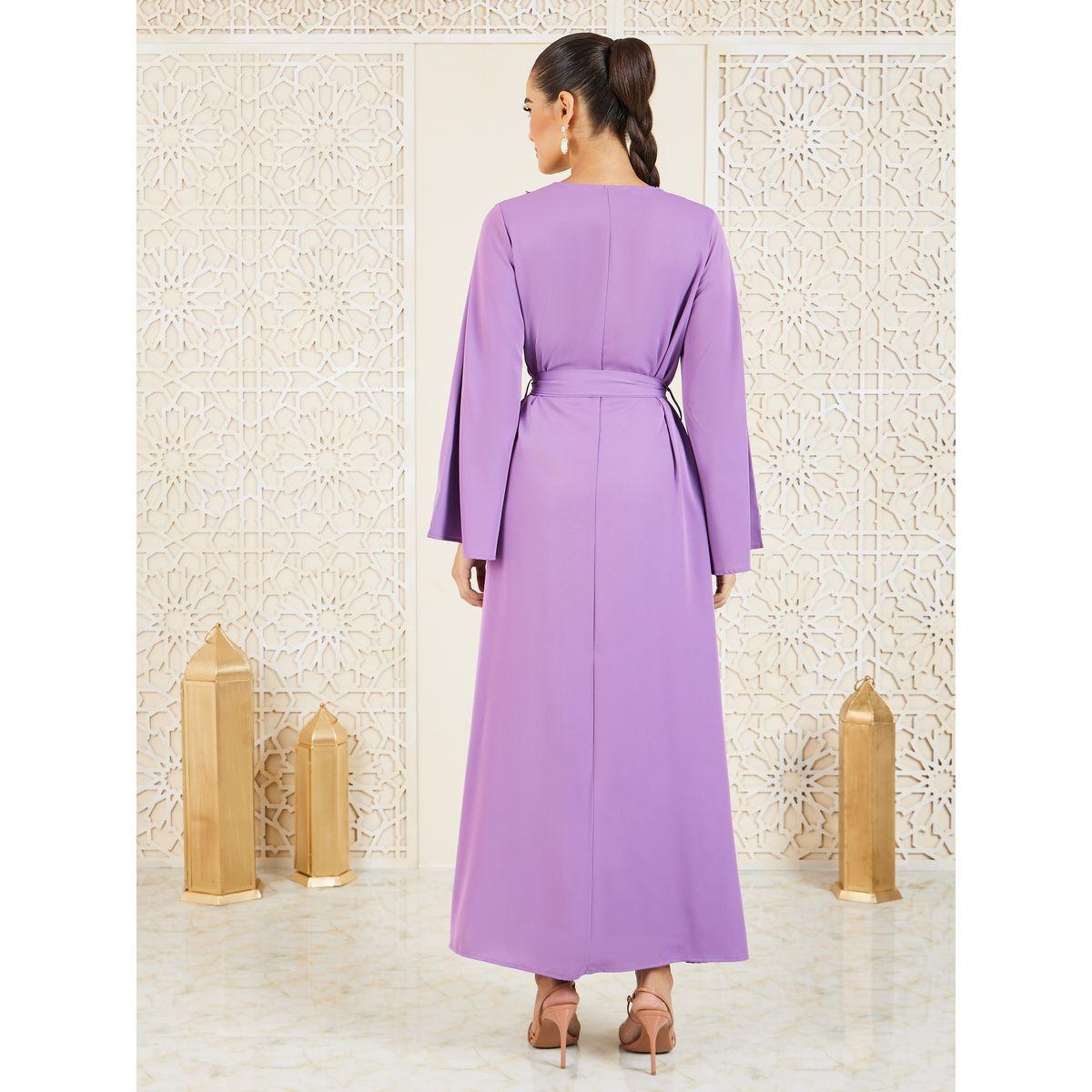 جلابية بتفاصيل دانتيل واكمام فلوت-women-arabicclothing-jalabiyas-image-4