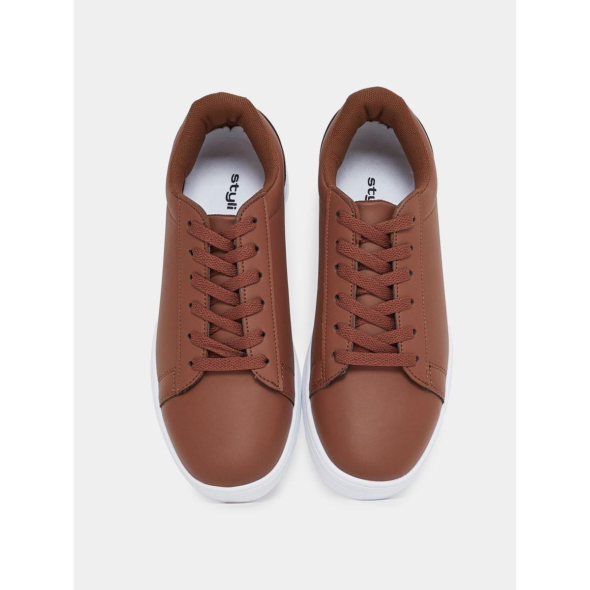 Styli Faux Leather Casual Lace Up Shoes-women-shoes-sneakers-image-6