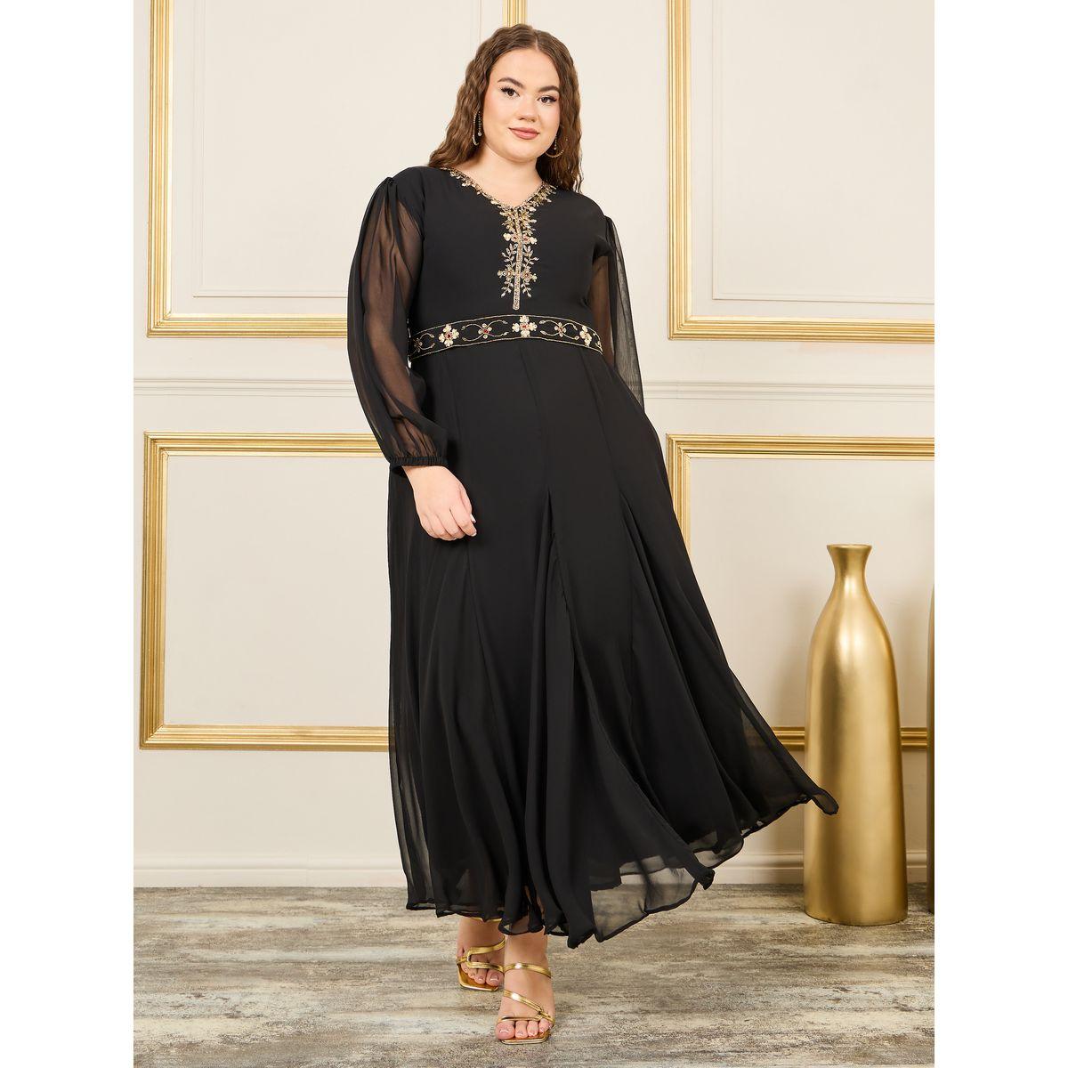 Maxim Creation X Styli  Plus Handwork Beaded Embellished Jalabiya-women-arabicclothing-jalabiyas-image-1