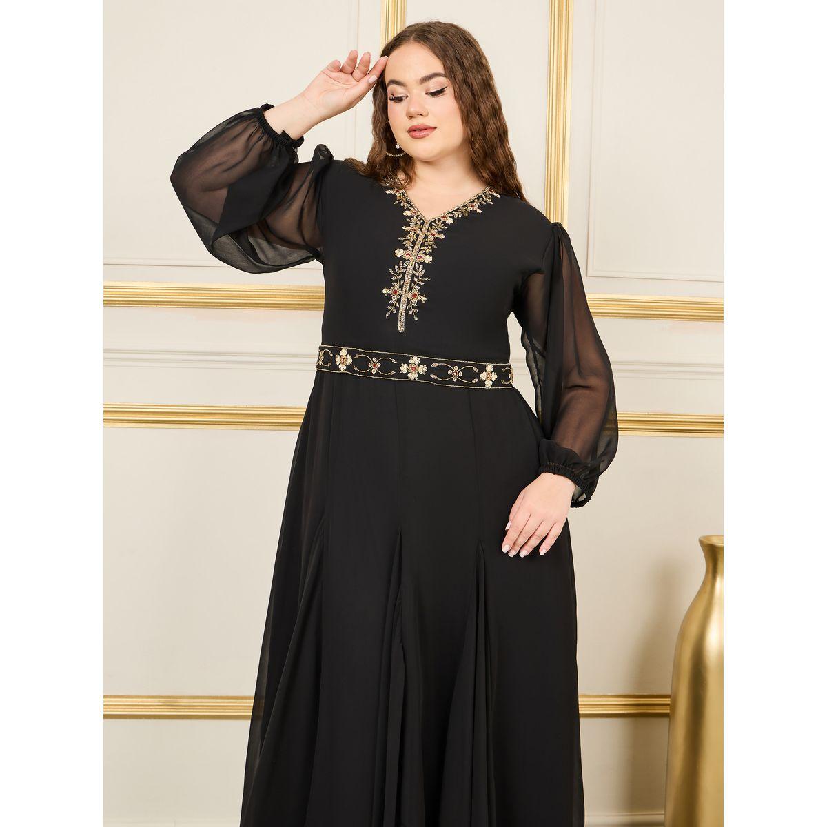 Maxim Creation X Styli  Plus Handwork Beaded Embellished Jalabiya-women-arabicclothing-jalabiyas-image-2
