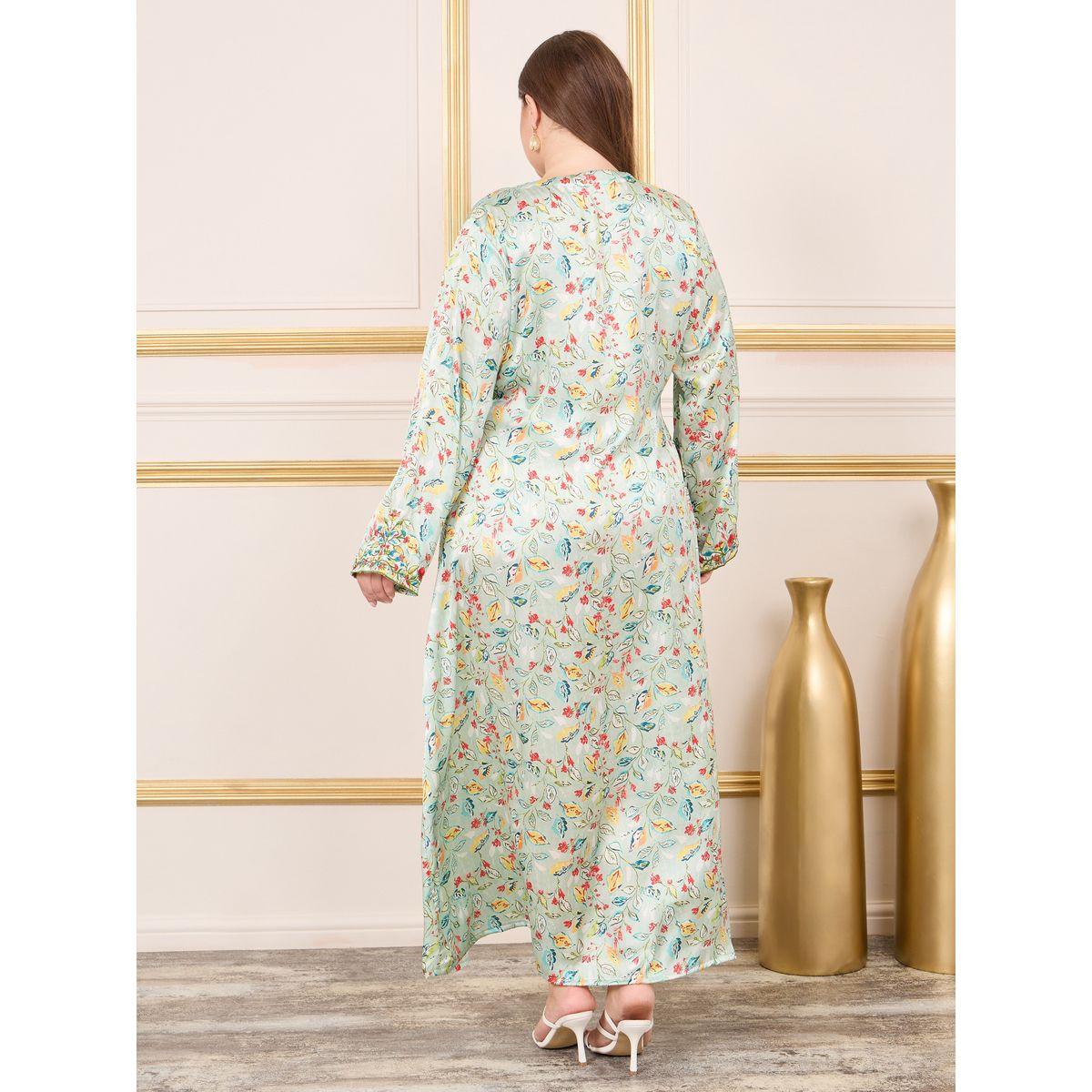 Maxim Creation X Styli  Plus Satin Floral Embroidered Jalabiya-women-arabicclothing-jalabiyas-image-4