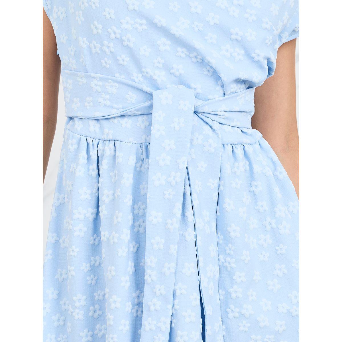 فستان طويل بتفاصيل زهور بارزة الملمس مع رباط-women-clothing-dresses-image-3