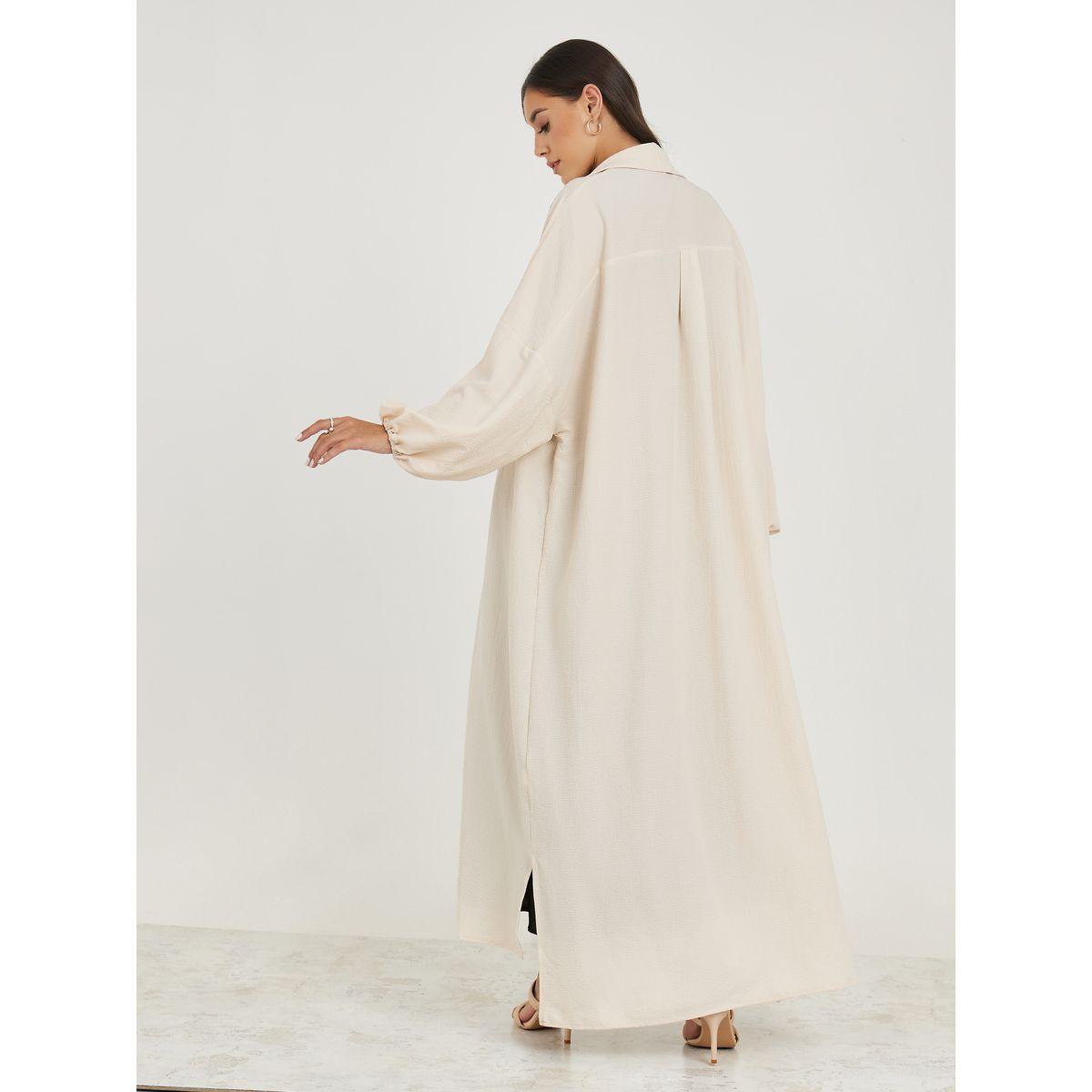 Styli Oversized Maxi Length Textured Kimono-women-clothing-shirtsandblouses-shirts-image-4